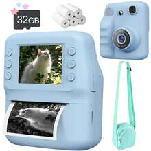 儿童即时打印相机套装，适合3-12岁男孩女孩，16倍数码变焦，2.4英寸IPS屏幕，可充电，专业摄影，1080P高清，附赠1张打印纸，即时打印玩具，圣诞节和生日礼物，适合3-16岁儿童和青少年，粉色 - QJH-A29 - 查看 22