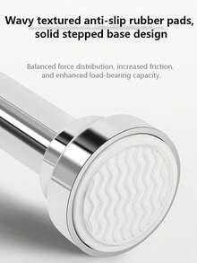 1pc Adjustable Stainless Steel Single-Sided Telescopic Rod, Multi-Section Modular Easy Installation, Suitable For Bathroom Shower Curtain Metal Tension Rod, Also Suitable For Wardrobe Hooks, Door And Window - Multicolor - View 7