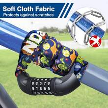 - Candado para bicicleta, combinación de 5 dígitos, resistente y antirrobo, bloqueo de cadena de bicicleta, 2.62/3.2/4.27/5/6 pi - como en la foto - Ver 4