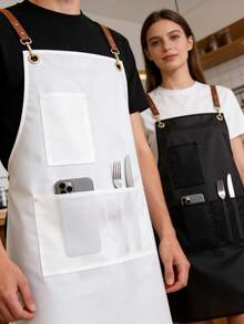 防水透明塑料厨房围裙，带口袋，男女皆宜，适合烹饪、清洁、洗涤。 - 全新防水圍裙 - 查看 3