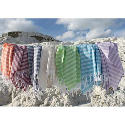 4 X Turkish Peshtemal Beh Towels - NEW - Save £10 - All Colours - 100% Cotton