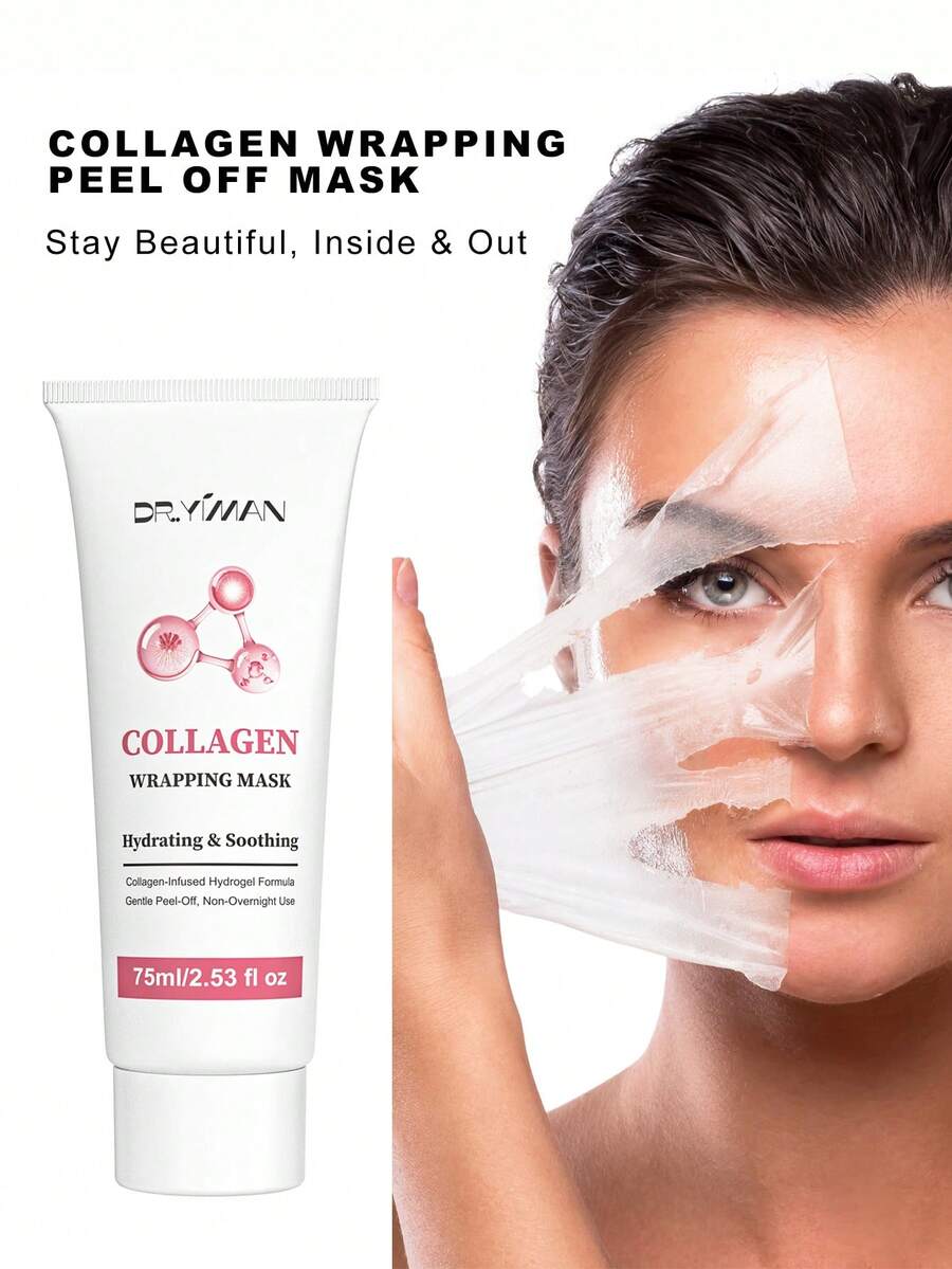 DR.YIMAN 胶原蛋白水凝胶撕拉面膜 - 即刻补水深层滋养，15分钟焕亮，无需冲洗，75毫升 - Collagen - 查看 1