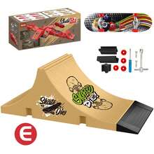 专业手指滑板玩具套装，手指滑板比赛场地组合套装，创意手指滑板男孩礼物，轴承双翘手指滑板，手指滑板系列 - 彩色 - 查看 15