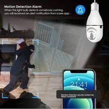 E27 Bombilla Cámara De Vigilancia 1080P WiFi Seguimiento Humano Automático Monitor De La Cámara - Blanco - Ver 5