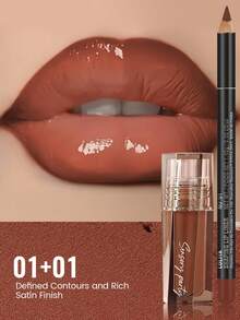 Pudaier 3PCS Hydrating Lip Gloss & Lip Liners Set Lip Combo- Define Your Lips With 3D Precision, Achieve Dewy Look For Any Occasion, Perfectly Versatile For Every Makeup Style! - 3PCS SET - View 3