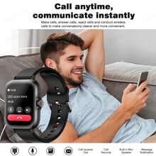 畅销产品！1.83英寸高清触控智能手表，双表带设计 - 无线通话、拍照、音乐控制 | 兼容安卓和iOS系统，男女通用设计，可自定义表盘，带闹钟和来电/信息通知功能 - 彩色 - 查看 8