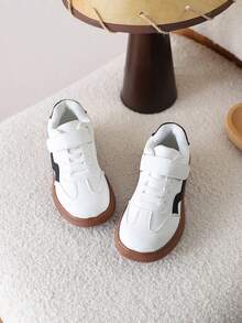 1 Pair Spring/Autumn New Kids Sports Shoes, Boys/Girls Toddler Casual Soft Bottom Sneakers - White - View 4