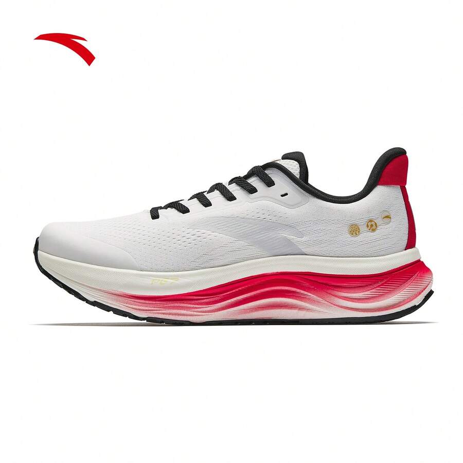 Anta PG7 Travel Step V2 | New Year Color Spring New Cushioned Running Shoes Men Commuting Sports Shoes 112615546 - White/Red/Black-1 - View 1