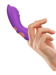 Finger Vibrator, Adult Sex Toy, Suitable For Women, 10 Vibration Modes, Fingertip Vibrator, Bullet-Shaped Nipple G-Spot Clitoral Stimulator, Rechargeable Clitoral Vibrator, Couple's Sex Toy, Sexy Adult Toy Game - Purple - View 2