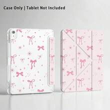 亚克力水晶彩绘平板电脑保护套，带支架，图案包括粉色蝴蝶结，兼容三星 A9/A9+/S9/S9FE/A11/A11+/S11/S10 FE/S10 FE+/S10 Lite、苹果 Air 5/6、荣耀、Matepad 等。 - 白色 - 查看 5