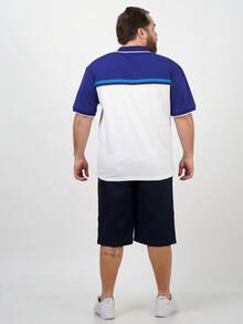 Men's Basic And Casual Polo Shirt - 白色 - 查看 2