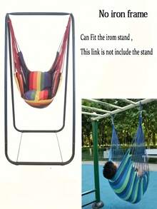 Ghế võng ngoài trời di động, thiết kế vải sọc thoải mái, ghế đu nylon chắc chắn, nhiều màu sắc để lựa chọn, ghế thư giãn treo thoải mái, hoàn hảo cho sân hiên, vườn sau nhà và cắm trại. Một vật dụng không thể thiếu để thư giãn và cắm trại. Ghế võng cắm trại 2 trong 1. - Nhiều màu - Xem 9