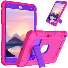 Ốp lưng máy tính bảng siêu mỏng chống sốc chuẩn quân đội, có chân đế, vỏ bảo vệ cao cấp tiện dụng, quà tặng sinh nhật. - Silicone màu đỏ hồng + PC màu tím + khung màu tím - Xem 7