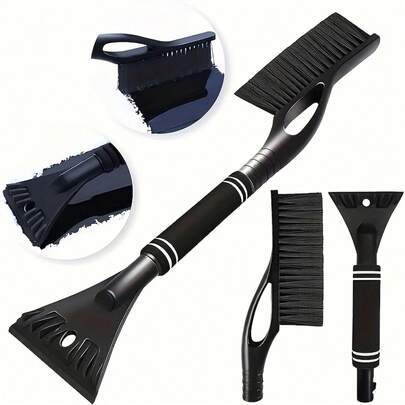 2-In-1 Snow Brush And Ice Scraper, Suitable For Cars And SUVs, Telescopic Snow Removal Tool With Ergonomic Foam Handle, Windshield Ice Scraper And Snow Brush Combo, Suitable For Winter Car Care, Vehicle Maintenance, Car Cleaning Accessories, Compact Design, Lightweight Tool, Sturdy Structure, High-Quality Scraper, Car Owners, SUV Drivers, Snow Removal Tool, Car Snow Scraper, Snow Brush With Blade, Telescopic Snow Scraper Brush, Snow Removal Broom, Winter Car Accessories, Windshield Ice Scraper, Ice