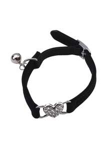 Collar suave ajustable con campana para mascotas - Elegante para perros pequeños, gatos y gatitos - Multicolor - Ver 15