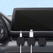 多功能磁吸式线缆整理架，桌面及车载充电线收纳架，自粘式办公桌及汽车线夹线缆管理解决方案 - 彩色 - 查看 5