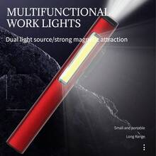 LED+COB Repair Work Light With Magnetic Clip, Automotive Inspection Emergency Flashlight, Pen-Shaped Lamp - Flashlight - View 2
