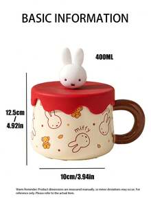 Cốc cà phê bằng gốm sứ Miffy màu hồng, họa tiết trái cây và lá mùa thu, có nắp đậy, được cấp phép chính thức - Thiết kế nắp hình nhân vật thỏ hoạt hình Nhật Bản 3D đáng yêu - Chất liệu gốm sứ chịu nhiệt chất lượng cao - Món quà sinh nhật và ngày lễ hoàn hảo cho thanh thiếu niên, người lớn, phụ nữ, học sinh, nhân viên văn phòng. - Nhiều màu - Xem 3