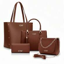 4pcs Women Bag Sets,Hand Bag,Clutch Bag,Shoulder Bag,Satchel, - Camel - View 11