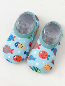 1 Pair Infant/Toddler Boys/Girls Swimming/Surfing Shoes, Cartoon Pool/Beach Water Shoes - Rose Red - View 6