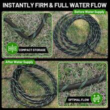 LOVFEN 25/50/75/100FT Braided Garden Hose Set With 10-Function Adjustable Spray Nozzle, Lightweight Flexible Water Hose For Outdoor Garden Irrigation, Patio & Car Cleaning. - Màu xanh lá - Xem 7