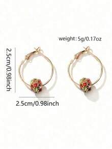 Women's 1 Pair Fashion Rhinestone Alloy Earrings Daily Wear Jewelry - Nhiều màu - Xem 5