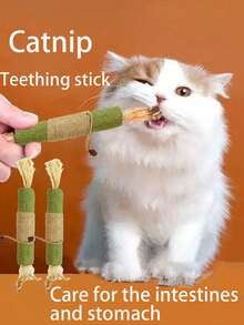 1 件猫薄荷玩具，室内猫薄荷棒玩具，猫咪咀嚼玩具，用于清洁牙齿，牙齿清洁剑麻绳玩具，咀嚼，清洁，耐用，逗弄，自娱自乐，缓解无聊，猫咪和小猫零食，猫咪牙齿玩具 - 彩色 - 查看 9