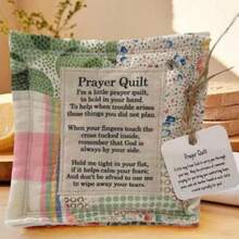 1 Pack Prayer Quilt With Cross Inside - Pocket Prayer Mini Scripture Quilt - Handmade Sew Colorful Quilts - Christian Spiritual Encouragement Gift Birthday Gifts Graduation Gift Christmas Gift - 彩色 - 查看 3