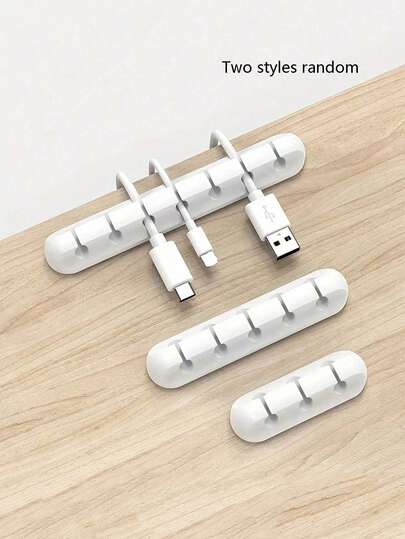 1pc Universal Desktop Cable Organizer, 3/5/7 Port Silicone Cable Clip With Strong Self-Adhesive Backing For Seamless Power Cord, Mouse, Earphone, And Phone Charging Cable Management On Home Office And Workspace Desks, Flexible Silicone Desk Cable Management Clip For Neat Desk Setup, Anti-Knot, Durable, Easy-Install, Multi-Device Organizer