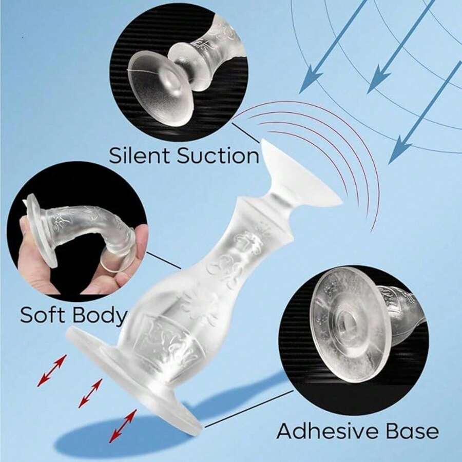 Tapón De Puerta Anti-colisión De Silicona, Montado En La Pared Con Adhesivo, Fácil De Instalar, Impermeable Y Duradero (4Pcs-Clear) - Bloqueador de puerta silencioso - Ver 1