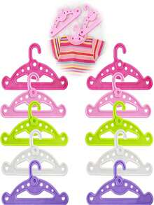 20-Pack Baby Clothes Hangers, Doll Clothes Hangers, Suitable For Baby Clothes And Doll Clothes, Can Be Used In Doll Wardrobes. - Multicolor - View 1