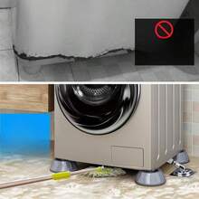 1/2/4 miếng đệm lót máy giặt - Chống sốc, chống trượt, bề mặt kim loại, đế ổn định, phù hợp cho máy giặt và máy sấy, hoạt động êm ái, bảo vệ sàn nhà, lý tưởng cho phòng giặt. Với thiết kế giác hút, tăng cường độ ổn định cho tủ lạnh, máy giặt và các thiết bị khác, cải thiện hiệu quả chống trượt và giảm sốc. Miếng đệm lót máy giặt | Miếng đệm chống trượt đa năng cho tủ lạnh, chất liệu nhựa. - tấm lót giảm tiếng ồn máy giặt - Xem 5