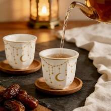 Middle Eastern Style Coffee Cup, Latte Art Espresso Cup, High-Quality Cappuccino Tea Cup, Gift Mug - Multicolor - View 1