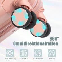 14"/19" 2-Piece ABS Spinner Suitcase Set With Combination Lock & 14" Cosmetic Bag - Pink - View 10