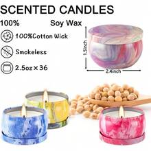 36 Pack Scented Candles 480-640 Hours Long Lasting Soy Wax Aromatherapy Set, Bulk Candles Gift For Women, Mom, Best Friend, Wife, Birthday (No Gift Box) - 36 Pack - View 4