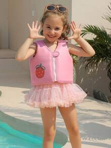 Chaleco de natación para niños, chaleco flotador para niños, chaleco de ayuda a la flotabilidad, adecuado para piscina/playa - Multicolor - Ver 4