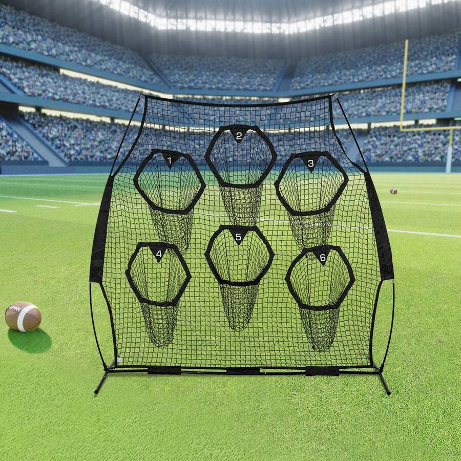 Rugby Sports Accessories - 8 X 8 Fuß, 6 Löcher, Schwarz - View 1