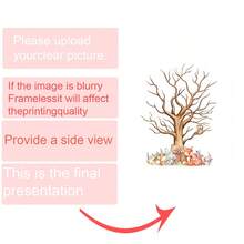1pc Framed Canvas Wall Art - Fingerprint Tree Design, Heart-Shaped Trunk, Perfect Gift, Ready To Hang, Suitable For Living Room, Bedroom, Office Or Kitchen Decor, Fingerprint Art - Multicolor - View 36
