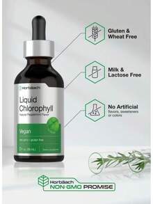 Horbäach Liquid Chlorophyll Drops |   2 Ounces |   Vegan, Non-GMO, And Gluten Free - 1 - View 4
