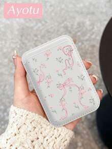 Ayotu 1 chiếc ốp lưng điện thoại kiêm ví từ tính hình hoa và nơ, tương thích với iPhone 12 13 14 15 16 Pro Max Plus Mini, có khe đựng thẻ, thích hợp làm quà tặng cho mẹ, gia đình, bạn bè, sinh nhật, lễ hội, có các màu hồng, trắng, xanh dương, đen, nâu. - Nhiều màu - Xem 16