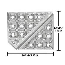 创意网格背景模具，DIY剪贴簿相册和压花模板，贺卡制作工具，卡片纸切割工艺品，礼品卡制作模板模切。 - 銀色 - 查看 7