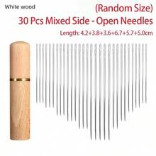 Juego de agujas de coser manuales sin rosca para personas mayores, agujas para ciegos, agujas de costura domésticas, agujas de madera - multicolor - Ver 9