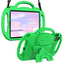 Kids Tablet High Protection Shock-Absorbing Handle Stand Shoulder Strap Protective Case - Green - View 14