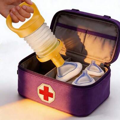 Choking Rescue Device, Anti Choking Device For Kids And Adults, Portable Airway Suction Device With 3 Masks, Home Travel Emergency For Toddlers Elderly, Schools Restaurants Caregivers For Emergency Kit Bag