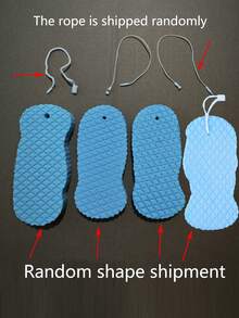 1 pieza Esponja exfoliante indolora, gris, adecuada para el cepillado corporal, decoración del baño del hogar, temporada de vuelta a la escuela - Multicolor - Ver 4