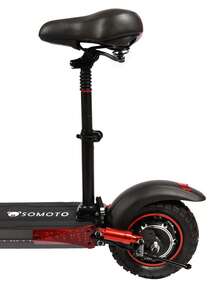 OSOMOTO PATIN ELECTRICO SCOOTER ESO-04PRO 35KM/H, 500W, 100-240V con Asiento Acolchado Suspensión Premium y Frenos de Disco - Negro - Ver 4