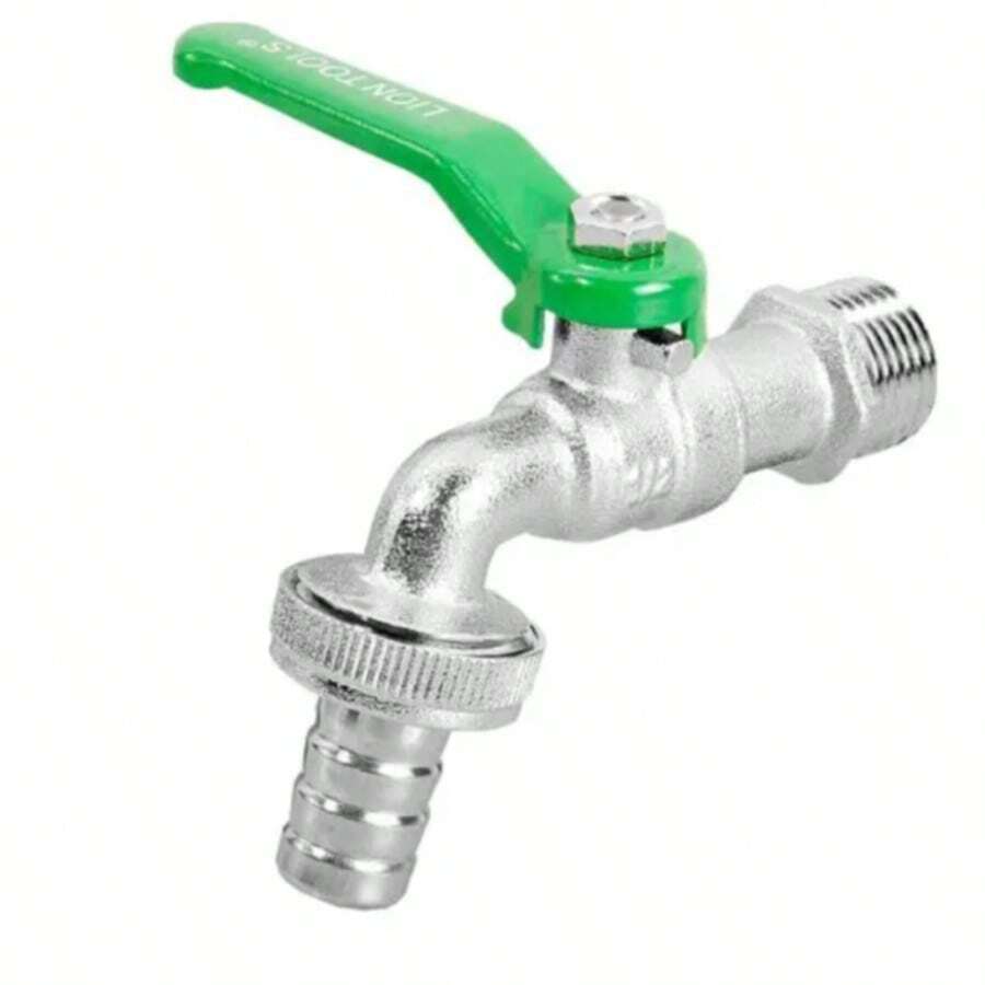 LLAVE ESFERA CUERPO DE ZINC 1/2" MODELO 1901 LION TOOLS | CONTROL DE FLUJO DE AGUA - Plateado - Ver 1