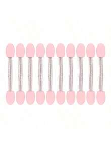 10/20/100pcs Nail Sponge Sticks, Double-Sided Sponge Brush, Ombre Nail Art Brush, Nail Powder Brush, Large Kabuki Mushroom Head Round Brush, Nail Powder Cleaning Tools - Multicolor - View 2