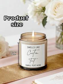 4/6/15pcs Customized Personalised 'Smells Like A New Home' Candle Label: Custom Candle Sticker - Multicolor - View 5