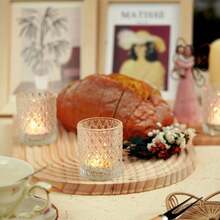 36-Piece Glass Candle Holder Set, Transparent Small Candle Center Decorations, Tea Light Holders, Vintage Candle Holders, Suitable For Table Decorations, Christmas, Baby Showers, Birthdays, Weddings, Parties - 透明 - 查看 3